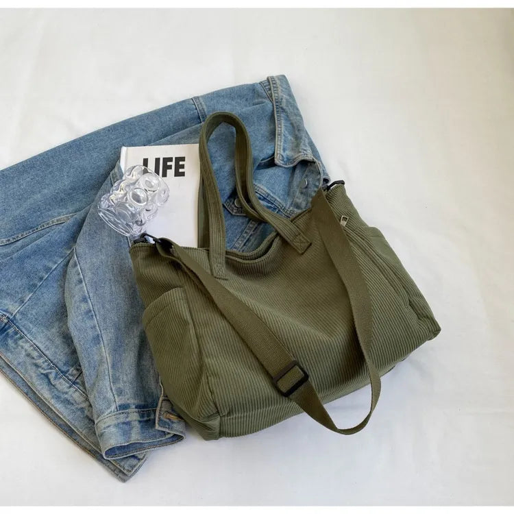 Autumn And Winter Corduroy Women's Bag WEM Support (www.WEM.support)