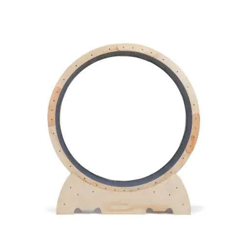 The Large Cat Running Wheel Is Suitable For Indoor Cats, Sturdy, Quiet And Lightweight, With Natural Wood Color WEM Support (www.WEM.support)