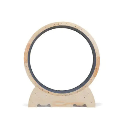 The Large Cat Running Wheel Is Suitable For Indoor Cats, Sturdy, Quiet And Lightweight, With Natural Wood Color WEM Support (www.WEM.support)
