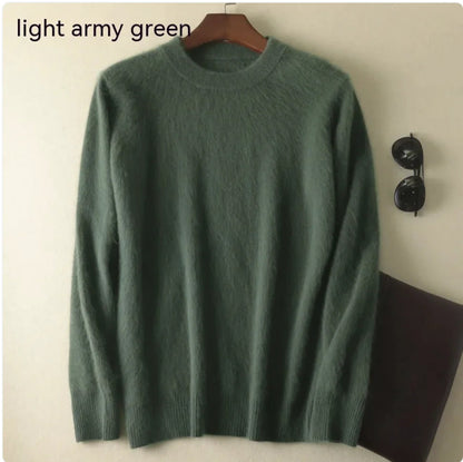 Thick Cashmere Round Neck Sweater WEM Support (www.WEM.support)