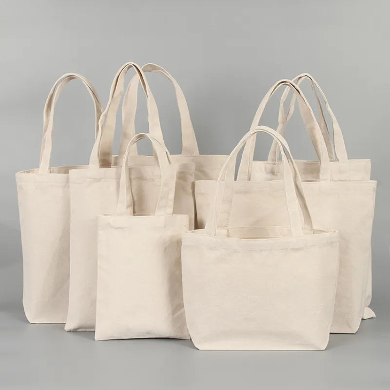 Cotton Blank Tote Canvas Bag Folding Shopping Bag HejK.com