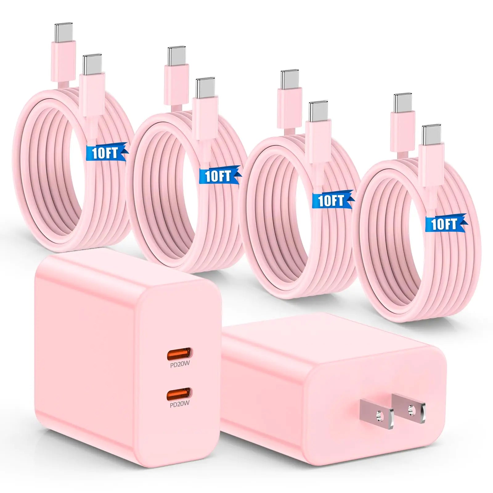 40W Fast Charger for iPhone 16 15 Pro Max Charger Fast Charging,2Pack Dual Port USB C Charging Block with 4Pack 6FT USB C to USB-C Charger Cord for iPhone 16 15 Plus/16 15 Pro Max/iPad Pro/Samsung S24 HejK.com