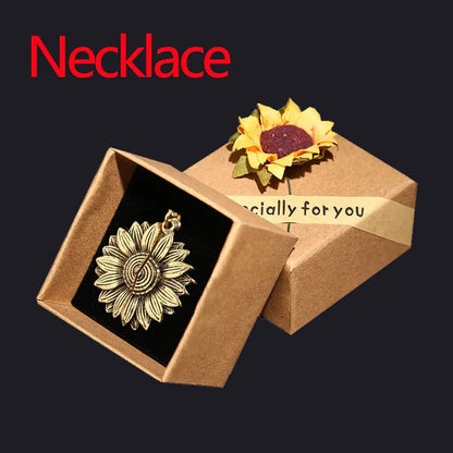 Sunflower Necklace And Hidden Message Necklace WEM Support (www.WEM.support)