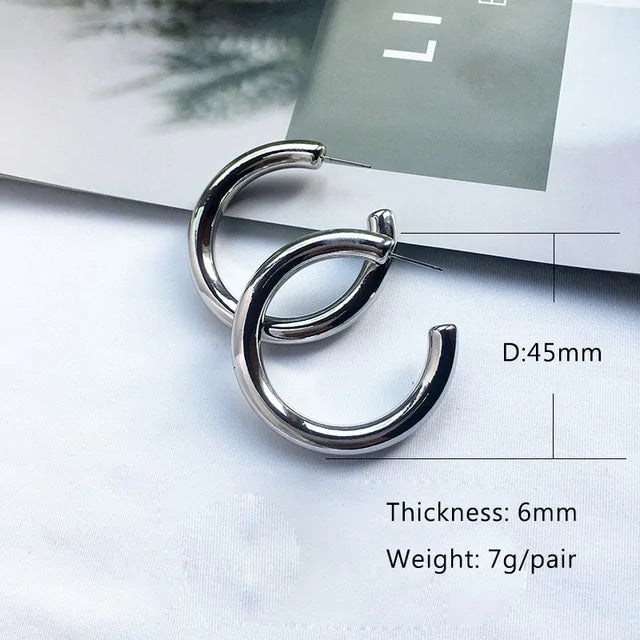 Street Style CC Hoop Earrings WEM Support (www.WEM.support)