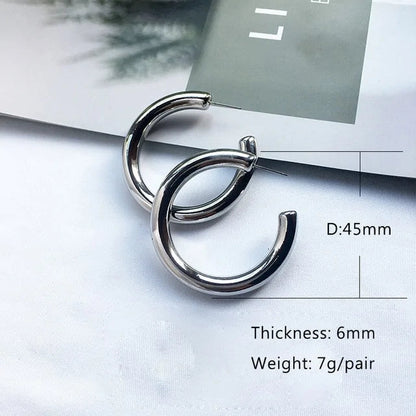 Street Style CC Hoop Earrings WEM Support (www.WEM.support)