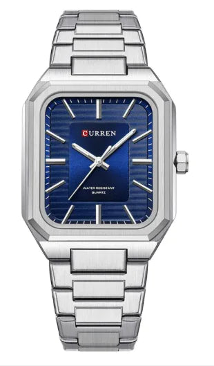 Men's Steel Band Square Quartz Watch WEM Support (www.WEM.support)