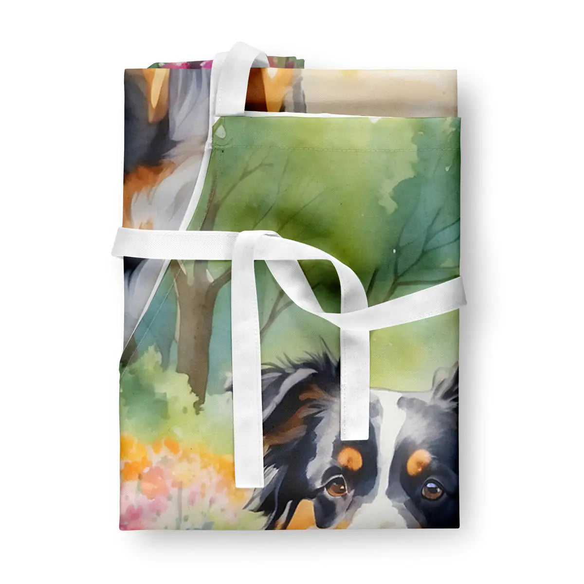 Australian Shepherd Spring Garden Apron WEM Support (www.WEM.support)