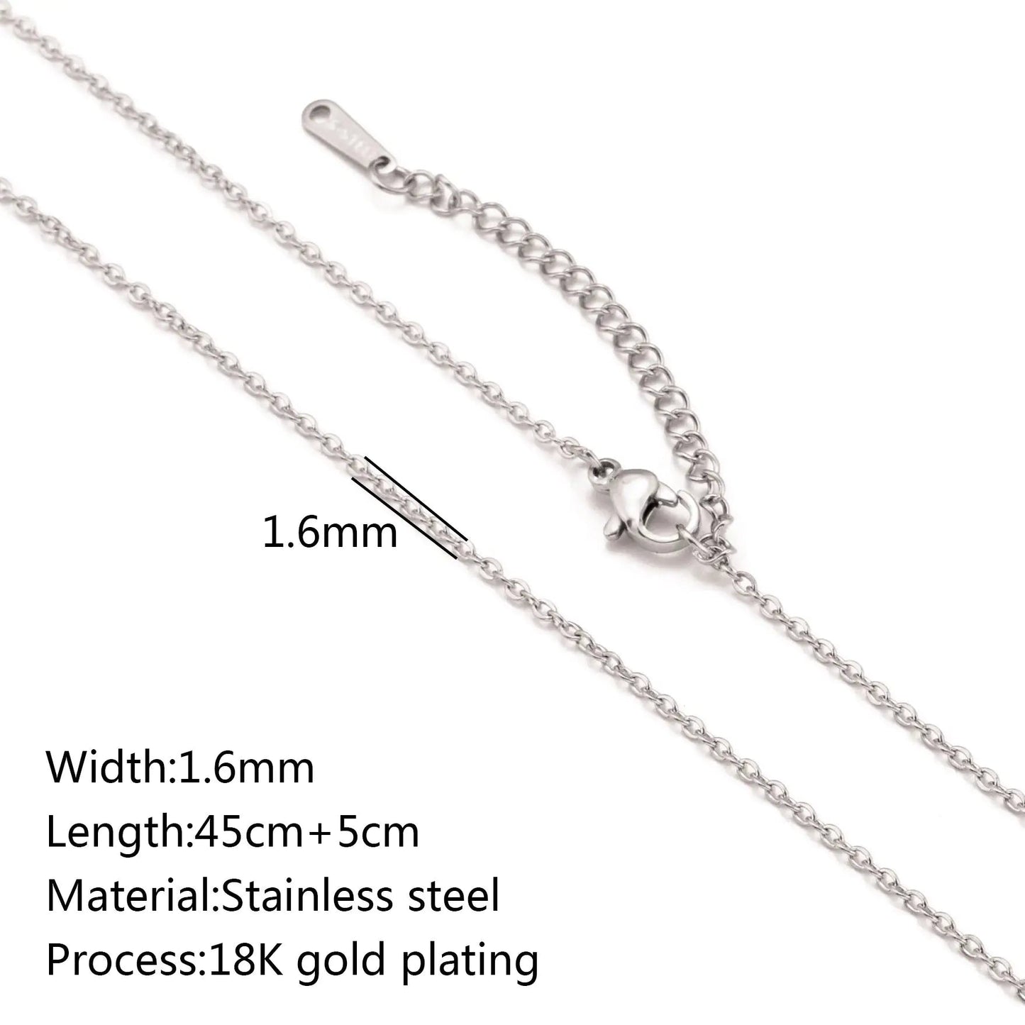 Stainless Steel Vacuum Vapor Plating 18K Gold Color Protection Lip Chain Accessories WEM Support (www.WEM.support)