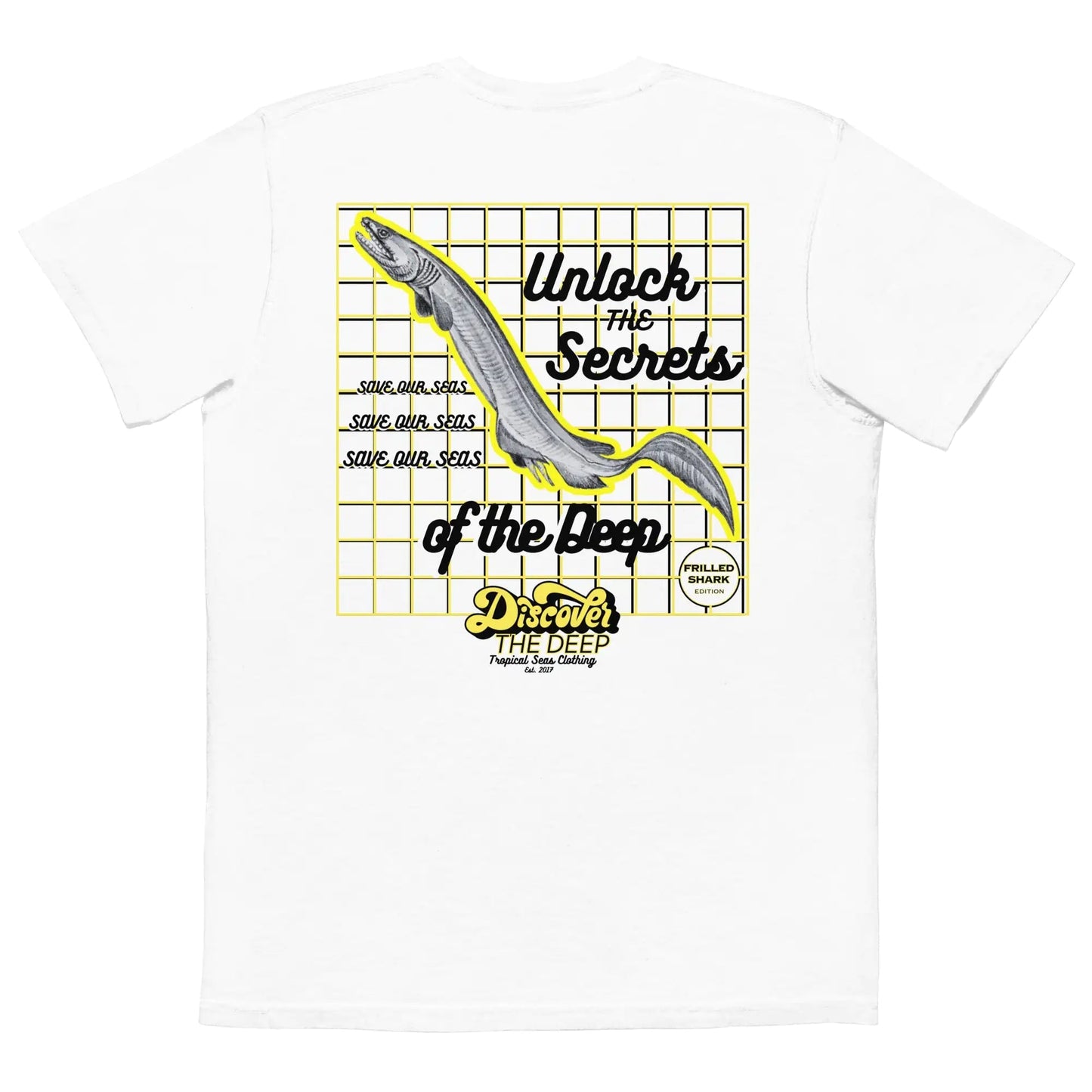 Discover the Deep Frilled Shark Edition Pocket T-shirt WEM Support (www.WEM.support)