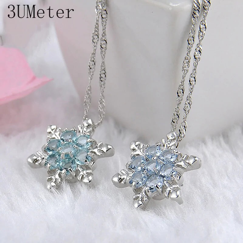 Snowflake Charm Necklace Set WEM Support (www.WEM.support)