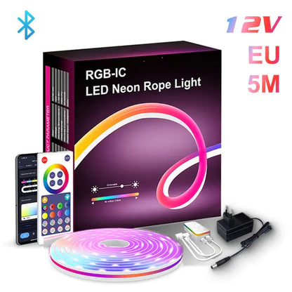 Barra de Luz Neon LED RGB com WiFi, Controle por App e Voz, Sincronização com Música – Ideal para Iluminação de Fundo de TV e Decoração de Ambientes WEM Support (www.WEM.support)