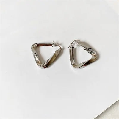 Geometric Hollow Triangle Earrings WEM Support (www.WEM.support)