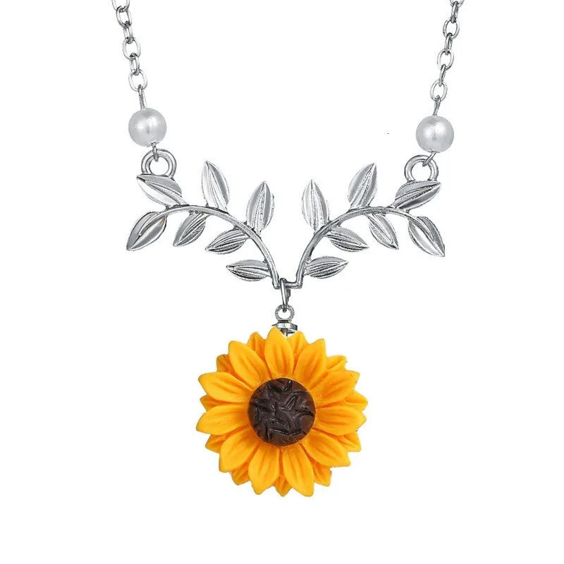 Sunflower - You Are My Sunshine Necklace WEM Support (www.WEM.support)