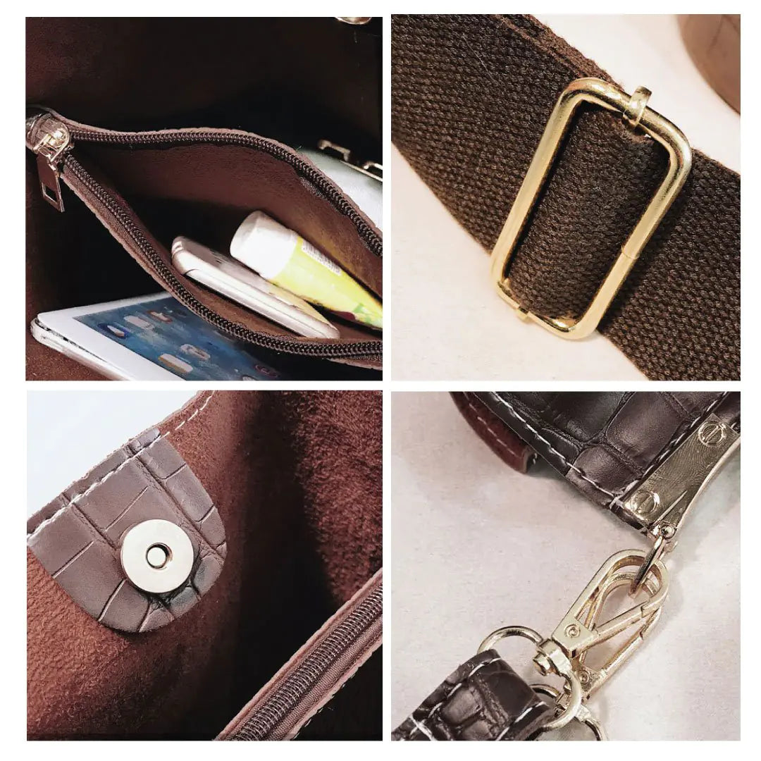 Blake Shoulder Bag -Chocolate Croc HejK.com Marketplace LLC