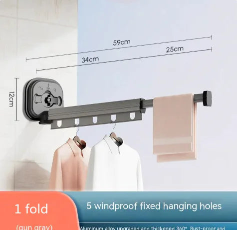 Folding Suction Cup Clothes Hanger WEM Support (www.WEM.support)