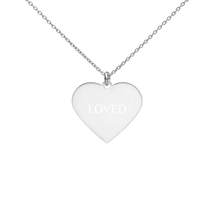 Sterling Silver Loved Heart Necklace WEM Support (www.WEM.support)