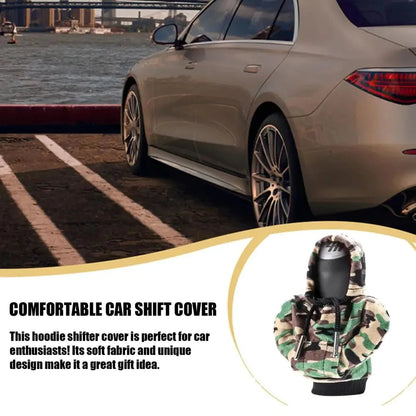 Car Gear Shift Cover Mini Hoodie Gear Shift Cover for Car Shifter Interior Trim WEM Support (www.WEM.support)