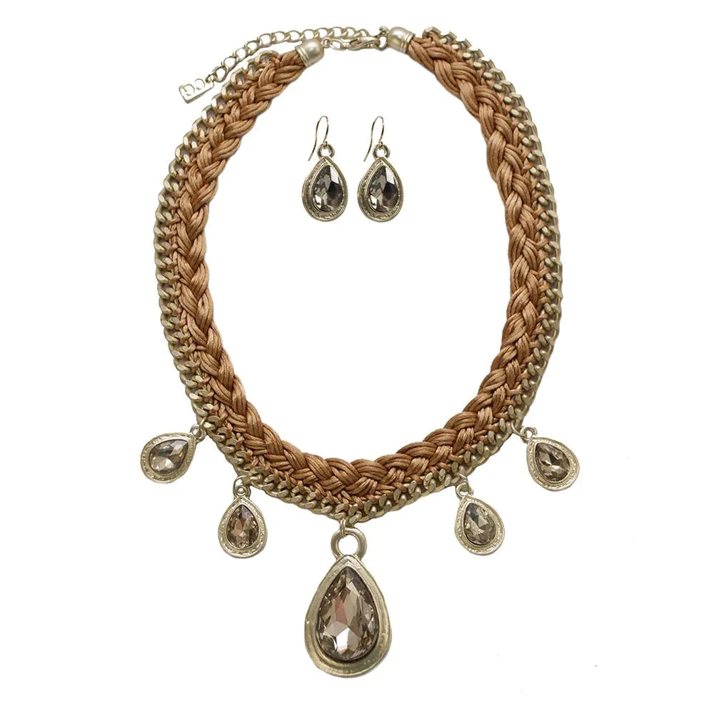 Droplets Necklace and Earrings Set WEM Support (www.WEM.support)