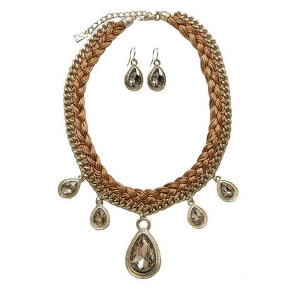 Droplets Necklace and Earrings Set WEM Support (www.WEM.support)