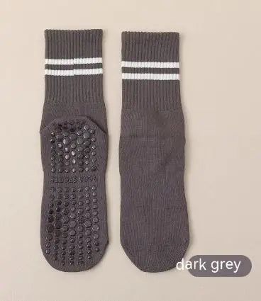 Mid-calf Pilates Socks with Grips HejK.com