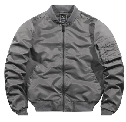 Solid Men's Autumn and Winter Bomber Jacket WEM Support (www.WEM.support)