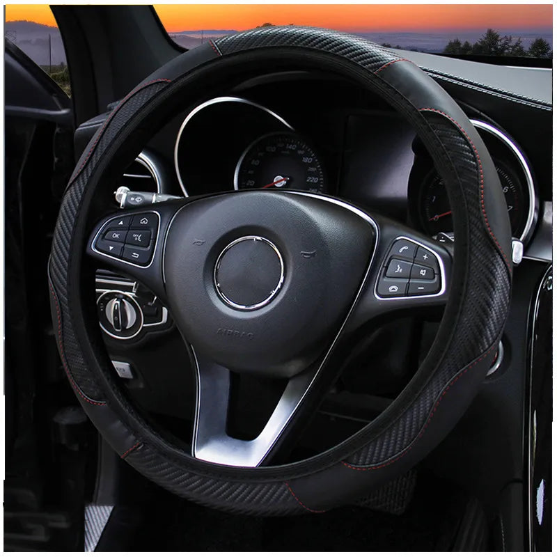 Carbon Fiber Car Steering Wheel Cover HejK.com Marketplace LLC