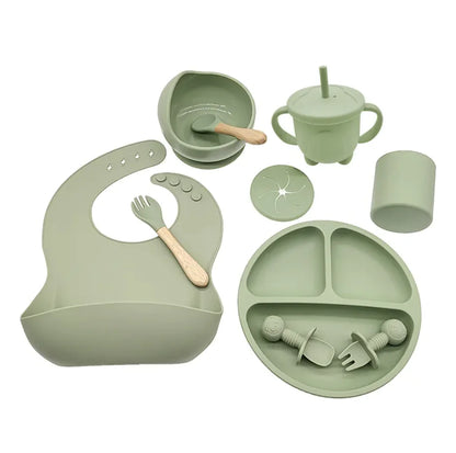 Conjunto de Talheres de Silicone para Alimentação de Bebês