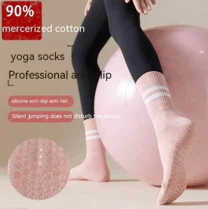 Mid-calf Pilates Socks with Grips HejK.com