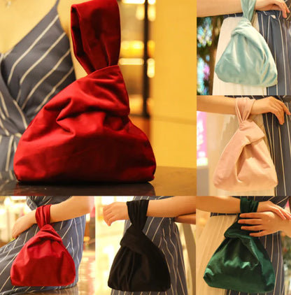 Silk Satin Knot Handbag