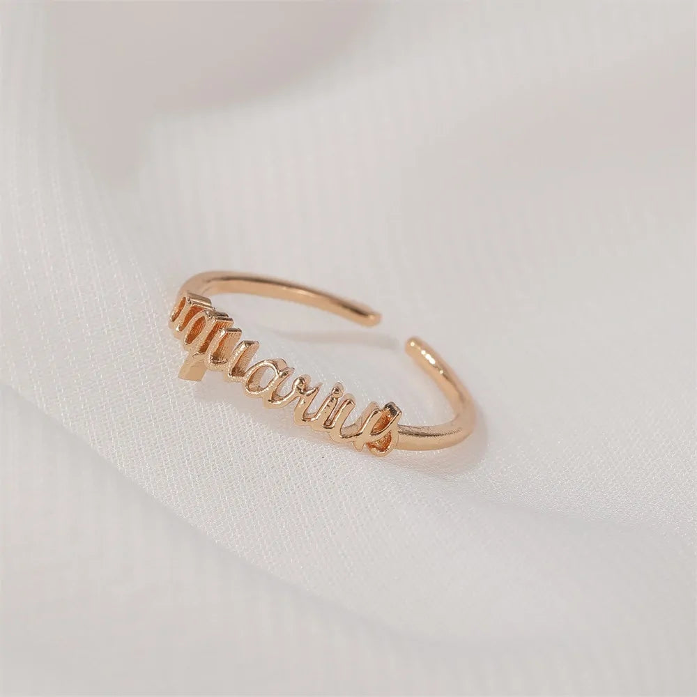 Thin Open Gold Zodiac Rings WEM Support (www.WEM.support)