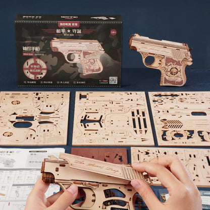 Robotime Mechanical Hideout Gun Kit WEM Support (www.WEM.support)