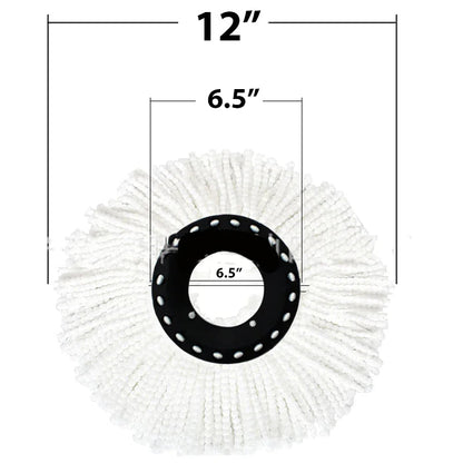 6 Pack Replacement Microfiber Mop Head Refill 360° Spin Easy Cleaning For Mop WEM Support (www.WEM.support)