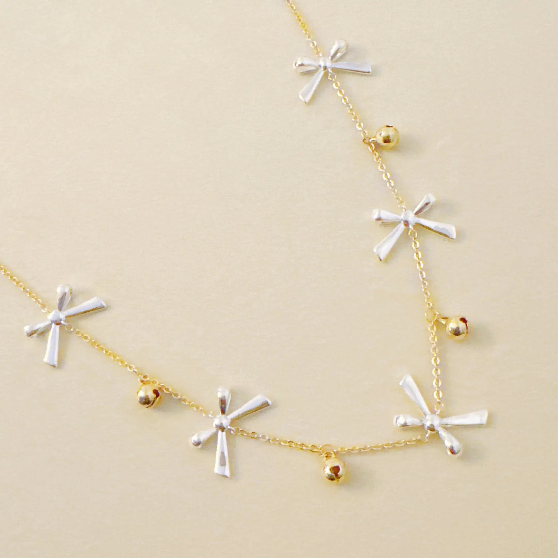 Bows And Bells Festive Necklace WEM Support (www.WEM.support)