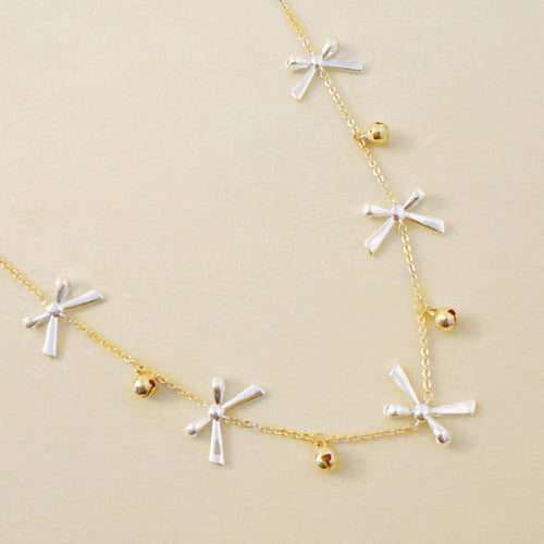 Bows And Bells Festive Necklace WEM Support (www.WEM.support)