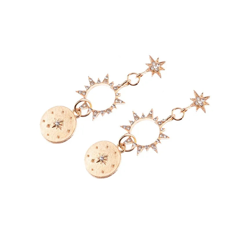 Crystal Sun Earrings WEM Support (www.WEM.support)