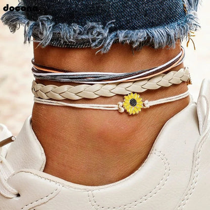 Sunflower Anklet - You are my Sunshine WEM Support (www.WEM.support)