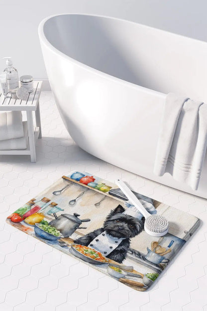 Cairn Terrier The Chef Memory Foam Kitchen Mat WEM Support (www.WEM.support)