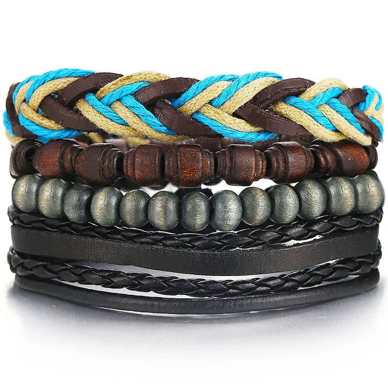 Multilayer Leather Bracelet WEM Support (www.WEM.support)