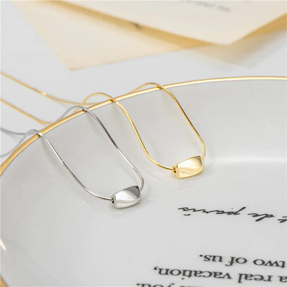 Geometric Snake Bone Necklace HejK.com