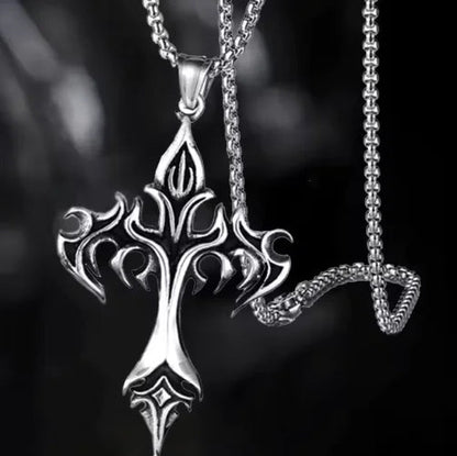 Cross Amulet Stainless Steel Pendant WEM Support (www.WEM.support)