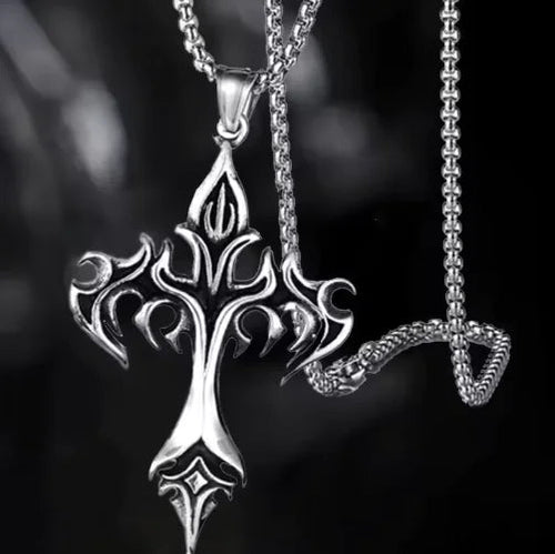 Cross Amulet Stainless Steel Pendant WEM Support (www.WEM.support)