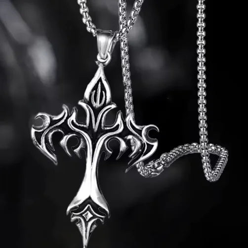 Cross Amulet Stainless Steel Pendant WEM Support (www.WEM.support)