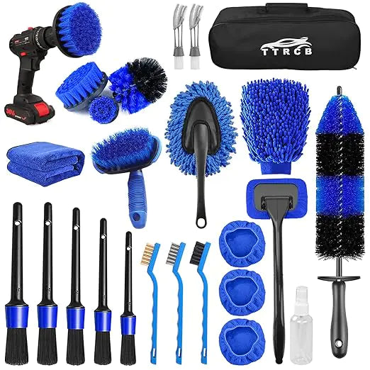 26Pcs Car Detailing Brush Set Drill - HejK.com Marketplace LLC