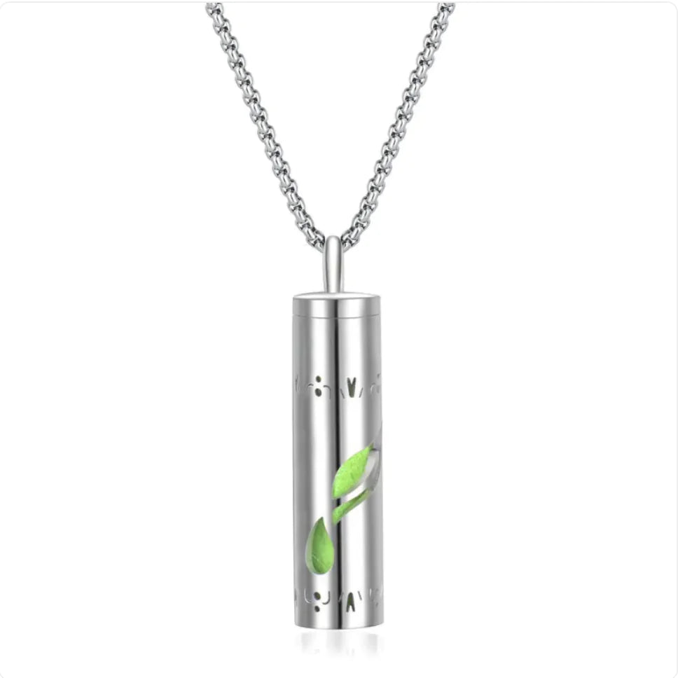 316L Stainless Steel Perfume Oil Diffuser Necklace WEM Support (www.WEM.support)