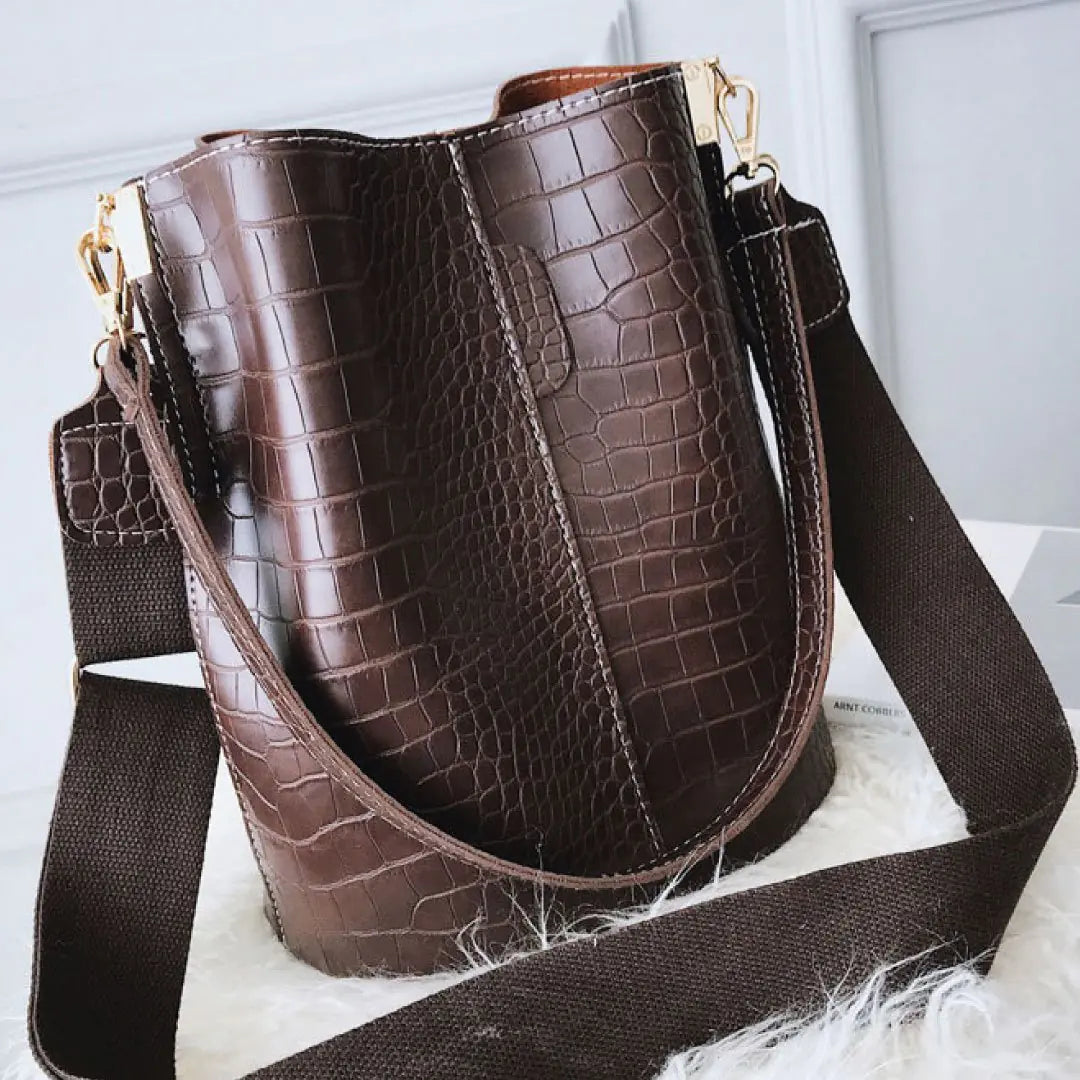 Blake Shoulder Bag -Chocolate Croc HejK.com Marketplace LLC