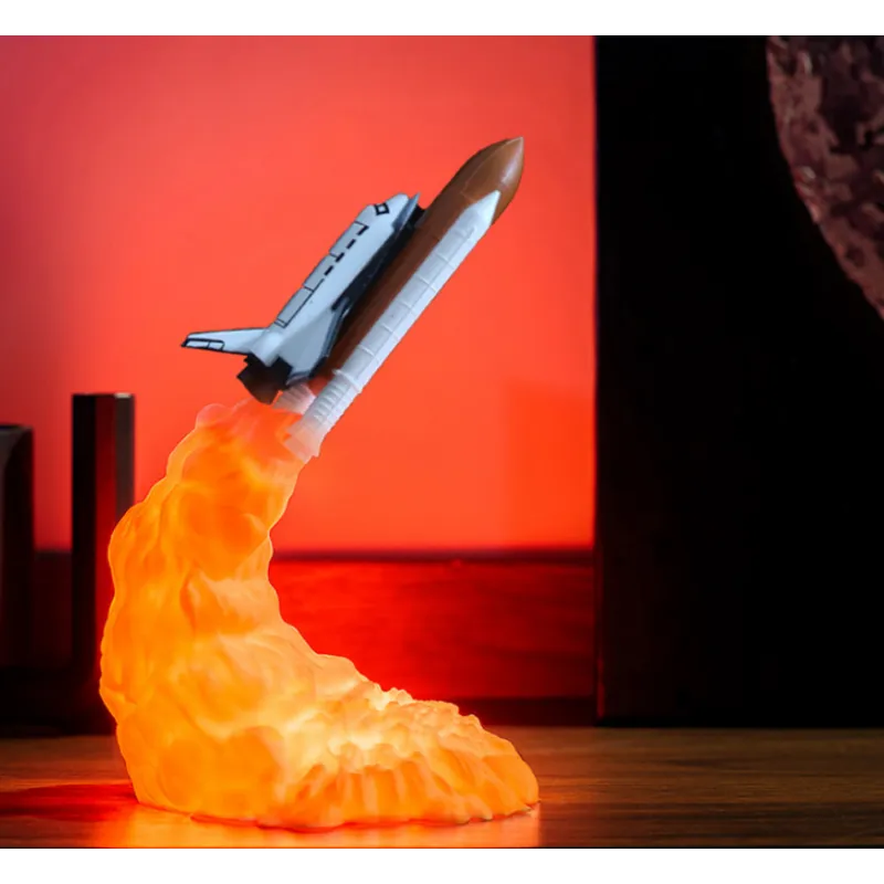 3D Print Rocket Space Shuttle Lamp Night Lamp WEM Support (www.WEM.support)