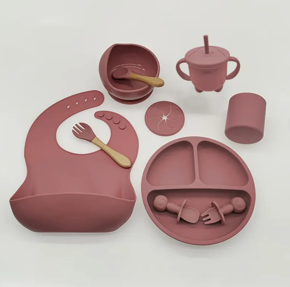 Conjunto de Talheres de Silicone para Alimentação de Bebês