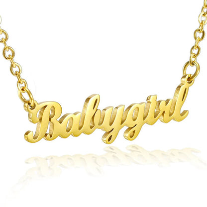Babygirl Script Choker Necklace WEM Support (www.WEM.support)