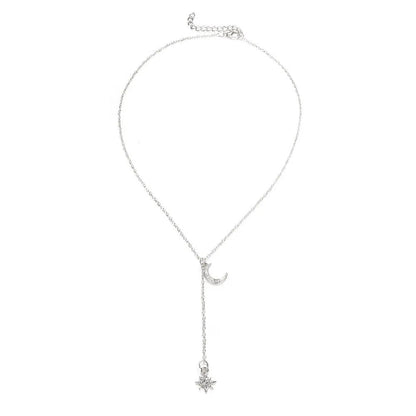 Crystal Moon Star Necklace WEM Support (www.WEM.support)