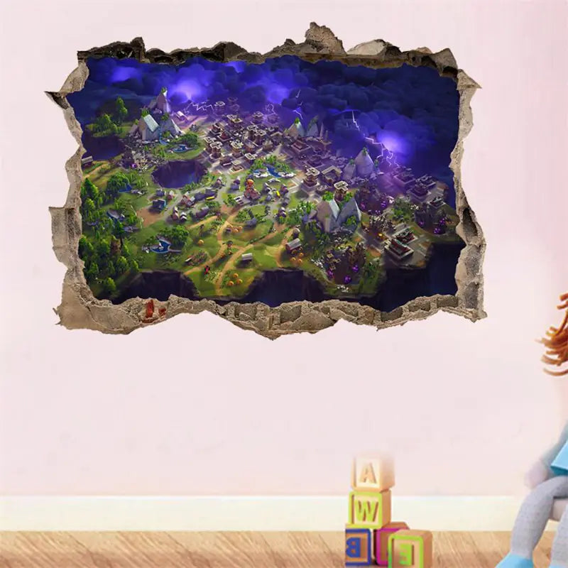 3D Fortnite PVC Wall Stickers for Home Decor